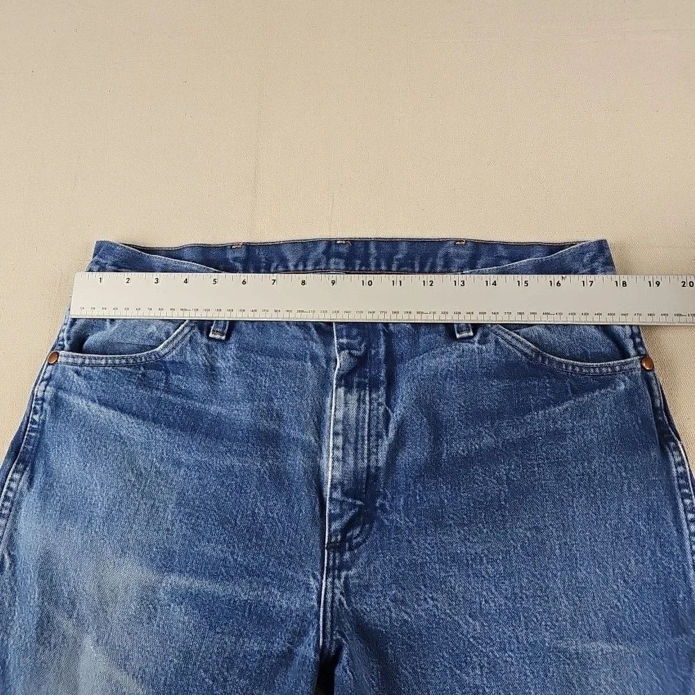 Wrangler Jeans Men's 38x29 Meas. 36x27 Blue 13MWZ Cowboy Cut Western Denim Rodeo